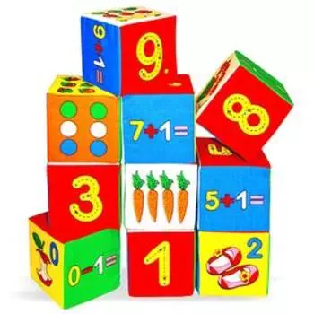 Мягкие кубики «Умная математика», набор