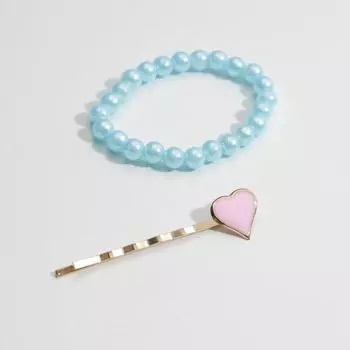 Набор: резинка браслет и заколка для волос «Все лайки для тебя»