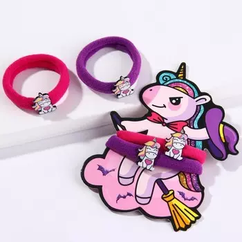 Набор резинок для волос "Единорог на метле", 8,8 х 11 см