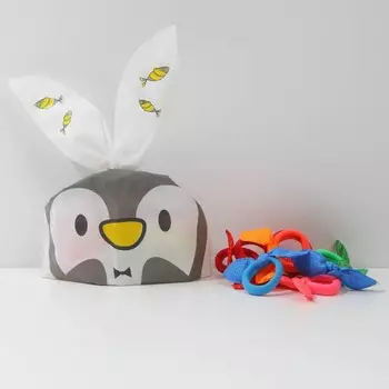 Набор резинок для волос "Милашка пингвиненок", 15 шт., диам 3,5 см