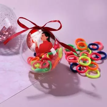 Набор резинок для волос "Вдохновляй в новом году", d= 1,5 см., 50 штук