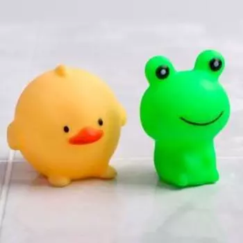 Резиновые игрушки для ванны «Весёлые животные», с пищалкой, в наборе 6 шт., Крошка Я