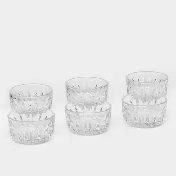 Соусники Zarin, d=8 см, 140 мл, набор 6 шт., стекло, прозрачные