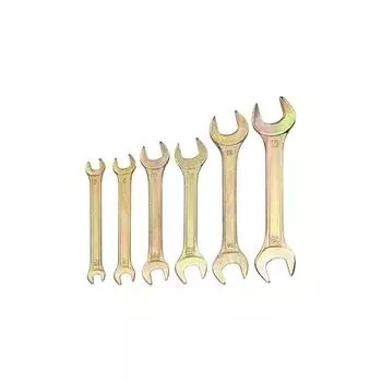 Набор рожковых ключей REXANT 12-5843-2, желтый цинк, 6 предметов