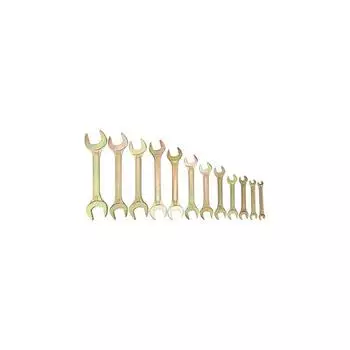 Набор рожковых ключей REXANT 12-5845-2, желтый цинк, 12 предметов