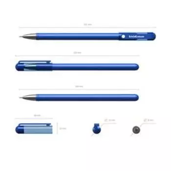 Набор ручек гелевых 4 штуки ErichKrause G-Soft, чернила синие, длина линии письма 500 метров