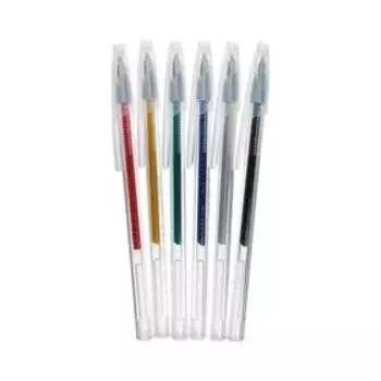 Набор ручек гелевых 6 цветов, ErichKrause R-301 Glitter, узел 0.8 мм, чернила микс с блестками, пластиковый футляр