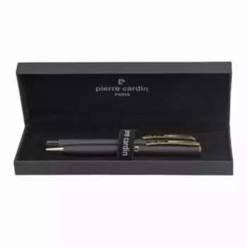 Набор ручка шариковая + роллер PIERRE CARDIN PEN PEN, корпус латунь, отделка сталь и позолота, узел 0.7 + 0.6 мм, чернила синие, черный