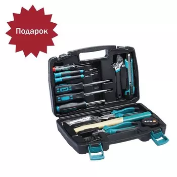 Набор ручного инструмента Bort BTK-32, 32 предмета, сталь CRV, кейс + ПОДАРОК