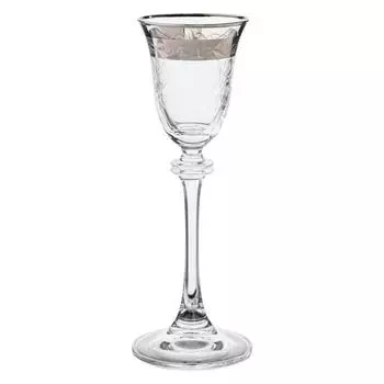 Набор рюмок для водки/ликёра Asio, декор «Панто, платиновая лента», 60 мл x 6 шт.