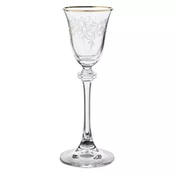 Набор рюмок для водки/ликёра Asio, декор «Панто, затирка золото, отводка золото», 60 мл x 6 шт.