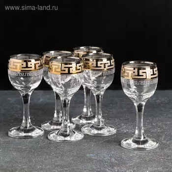Набор рюмок «Греческий узор», 60 мл, 6 шт