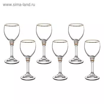 Набор рюмок «Оливия», отводка золото, 60 мл, 6 шт.