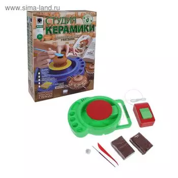 Набор с гончарным кругом «Чайная церемония» красная глина