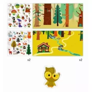 Набор с наклейками Djeco «Магический лес»