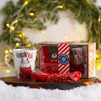 Набор "С Новым счастьем", кружка 350 мл, носки размер 35 - 42