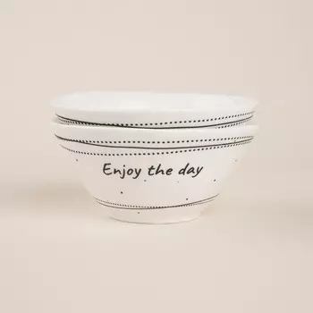 Салатники SL Home «Милый дом», 250 мл, d=12 см, фарфор, набор 2 шт., белые