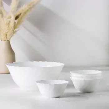 Набор салатников Trianon, 5 шт: 4 малых d=12 см, 1 большой d=24 см