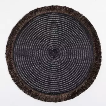 Набор салфеток «Доляна. Блеск», чёрный, d=38 см, 2 шт.