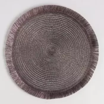 Набор салфеток 2 шт. Доляна "Блеск",цв.серый, d 38 см