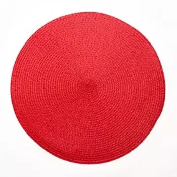 Набор салфеток 2 шт. Доляна "Классика", цв.красный, d 38 см