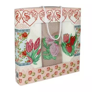 Набор салфеток «Цветы-Тюльпаны», 3 шт