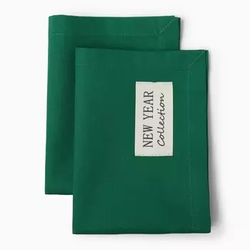 Набор сервировочных салфеток Этель New year collection цвет зел., 30х40см, 2 шт, 100% хл, саржа 190 г/м2