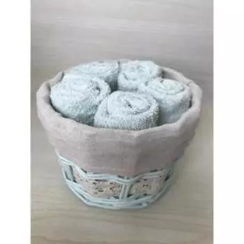 Набор салфеток «Ника», размер 30х30 см, цвет бирюзовый, 5 шт