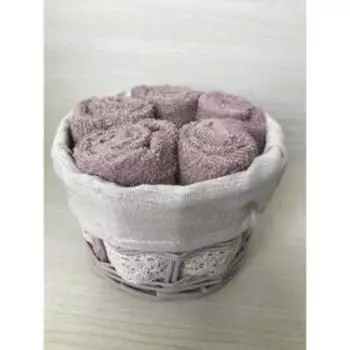 Набор салфеток «Ника», размер 30х30 см, цвет кофе, 5 шт