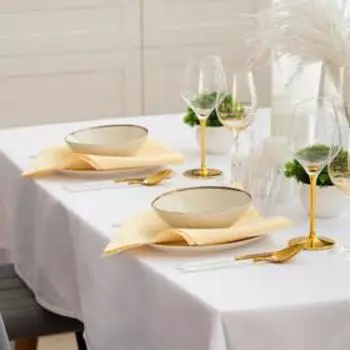 Набор салфеток «Этель» Shine, 4545 см, цвет молочный, с пропиткой ВГМО, 192 г/м