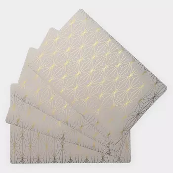 Салфетки сервировочные на стол Доляна «Милли», 4 шт., 3045 см, серые