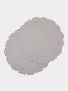 Набор салфеток сервировочных на стол Доляна, 2 шт., 3838 см, серый