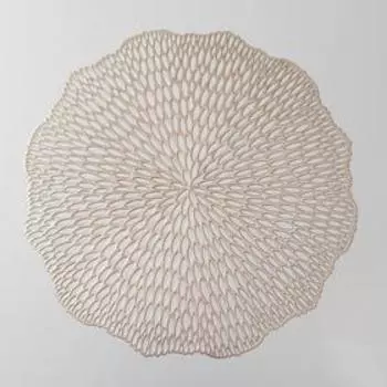 Салфетки сервировочные на стол Доляна «Мэри», d=38 см, 4 шт., золотые