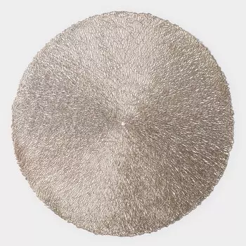 Салфетки сервировочные на стол Доляна «Соломка», d=38 см, 4 шт., золотые