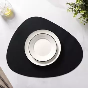 Салфетки сервировочные на стол Magistro «Тэм», 4435 см, 4 шт., чёрные