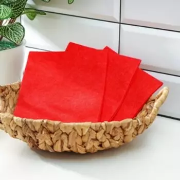 Салфетки вискозные универсальные Доляна, 3 шт, 3038 см, красные