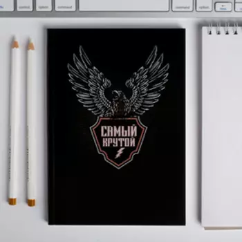 Набор «Самый крутой»: обложка для паспорта ПВХ и ежедневник А5 80 листов