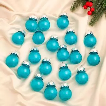 Набор шаров пластик d-4 см, 20 шт "Фелиция" изумрудный