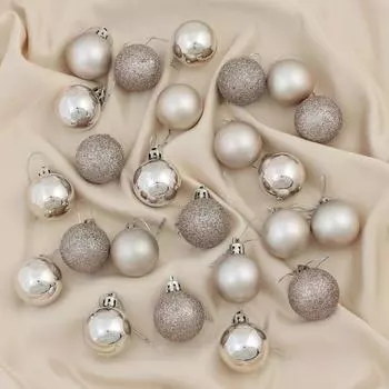 Ёлочные игрушки «Классическое ассорти», шары новогодние, набор 24 шт., d=4 см