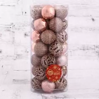 Ёлочные игрушки «Феерия», шары новогодние, d=4 см, набор 35 шт.