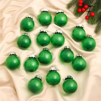 Набор шаров пластик d-5 см, 16 шт "Фелиция ассорти" зелёный