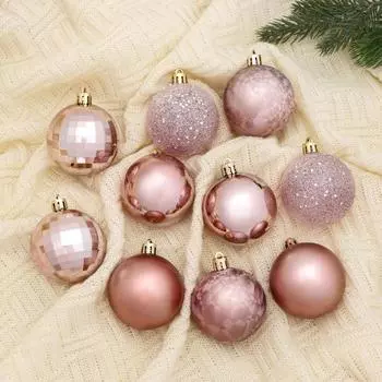 Ёлочные игрушки «Диско ассорти», шары новогодние, d=6 см, набор 10 шт.