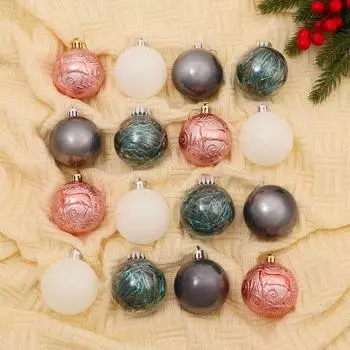 Набор шаров пластик d- 6 см, 16 шт "Фестиваль" микс