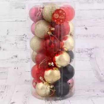Ёлочные игрушки «Миран», шары новогодние, d=6 см, набор 30 шт.