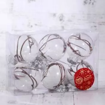 Ёлочные игрушки «Матовый», шары новогодние, d=5.5 см, набор 3 шт., белый