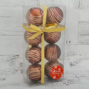 Набор шаров пластик d-6 см, 8 шт "Юпитер"