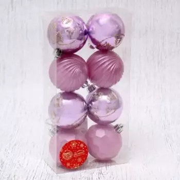 Ёлочные игрушки «Шанталь», шары новогодние, d=6 см, набор 8 шт.