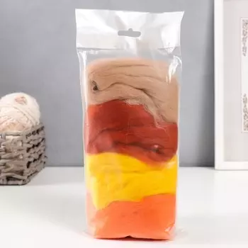 Набор шерсти д/валяния "Ассорти №6" 100% мерин. шерсть 4 х10 гр