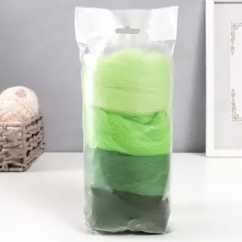 Набор шерсти д/валяния"Ассорти №7"100% мерин. шерсть 4х10 гр