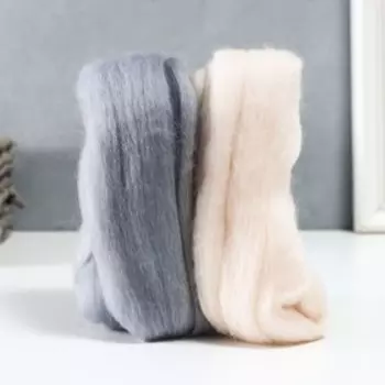 Набор шерсти для валяния РТО "Цветущая лаванда" 100% меринос.шерсть 6х15 гр